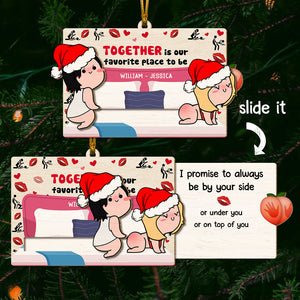 Personalized Christmas Gifts For Couple Wooden Slider Ornament, Funny Rude Gift For Partner 01QHDT141024HH-Homacus