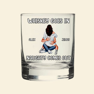 Personalized Gifts For Couple Whiskey Glass Naughty Couple 05TOMH041224HH-Homacus