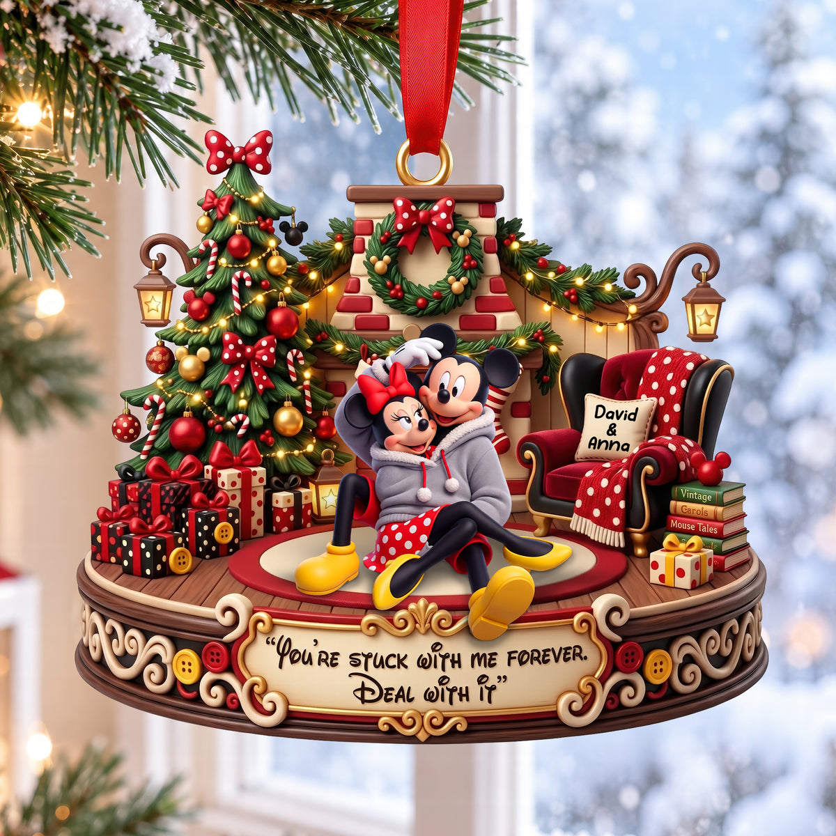 Stuck On You Christmas Ornament - Personalized Gifts For Couple 07TOQN230926-Homacus