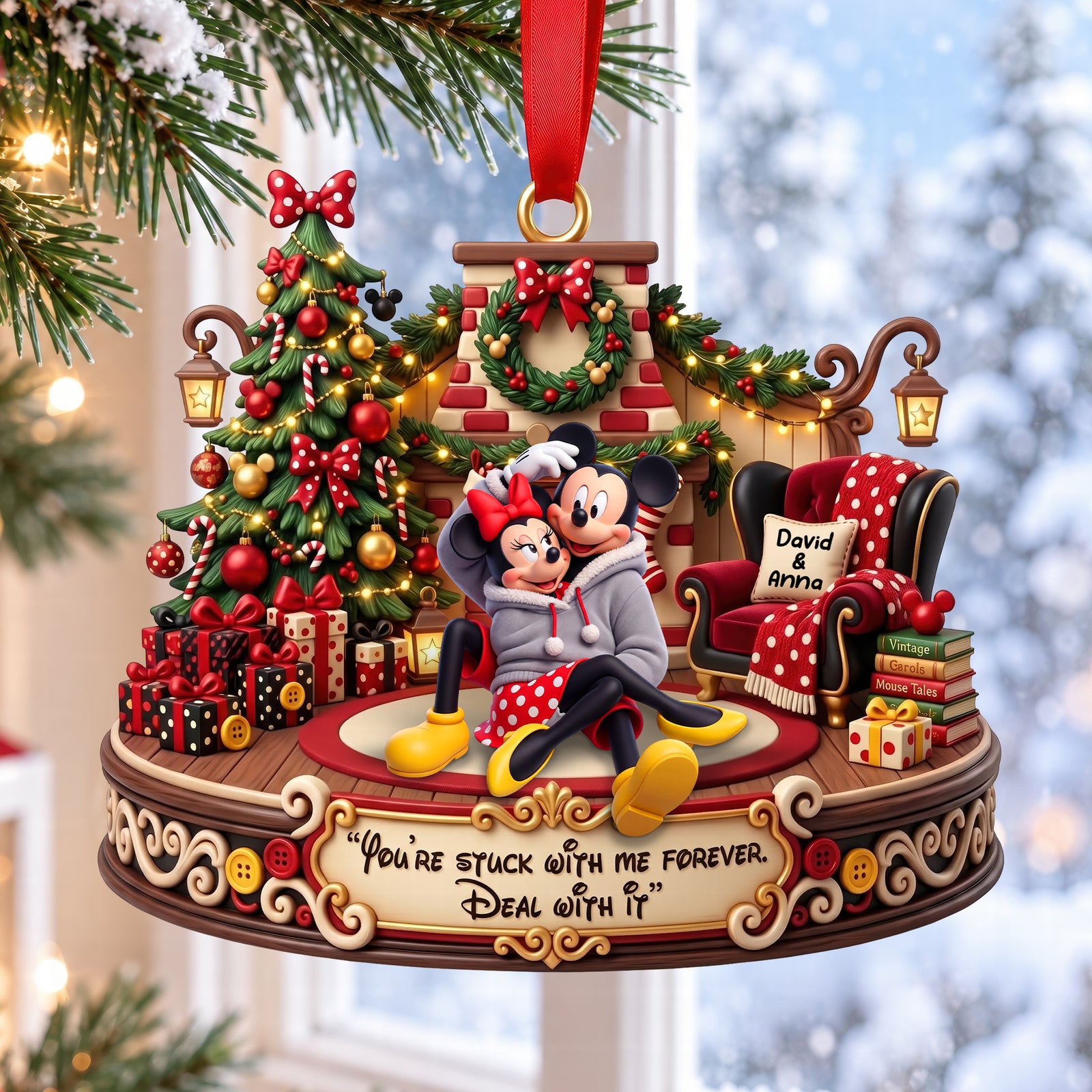 Stuck On You Christmas Ornament - Personalized Gifts For Couple 07TOQN230926-Homacus