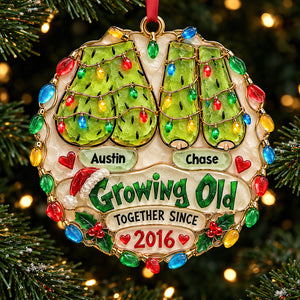 Old Furry Naughty Couple Ornament - Personalized Christmas Gifts For Couples 05nadt191026-Homacus