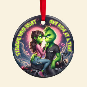 Personalized Gifts For Couple Green Christmas Ornament 04TOTN141124-Homacus