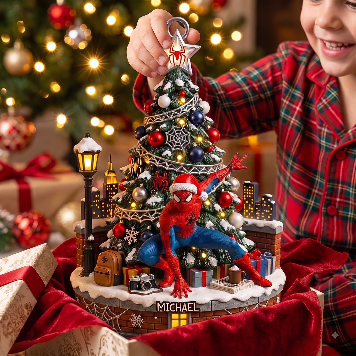 Holiday City Hero Ornament - Personalized Gifts For Christmas 06TODT040826