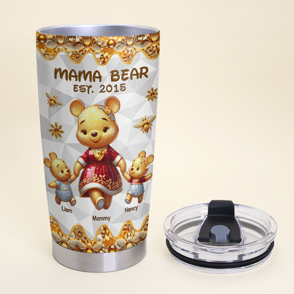 Mama Bear Tumbler - Personalized Gifts For Mom 01tgpu090425-Homacus