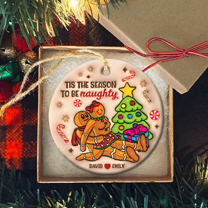 Personalized Gifts For Couple Gingerbread Naughty Ornament 01OHPU311024-Homacus