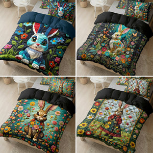 Gifts For Rabbit Lovers Quilt Bed Set 03HULU170125-Homacus