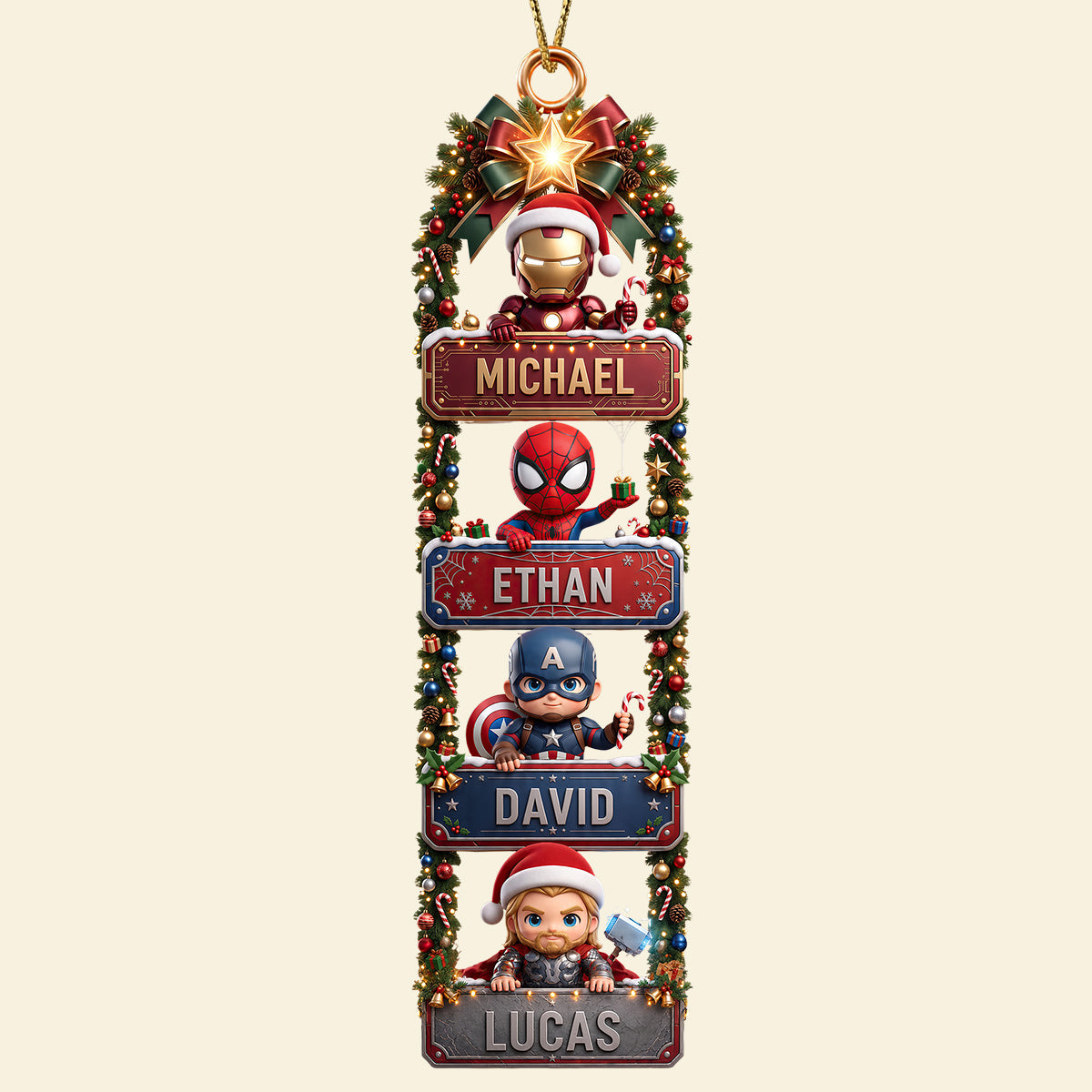 Protection Warrior Family Acrylic Ornament - Personalized Christmas Gifts For Family 02padt230926-Homacus