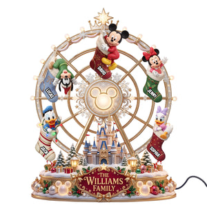 Kids In Christmas Sock Ferris Wheel Acrylic Light Box - Personalized Christmas Gifts 02patn240826