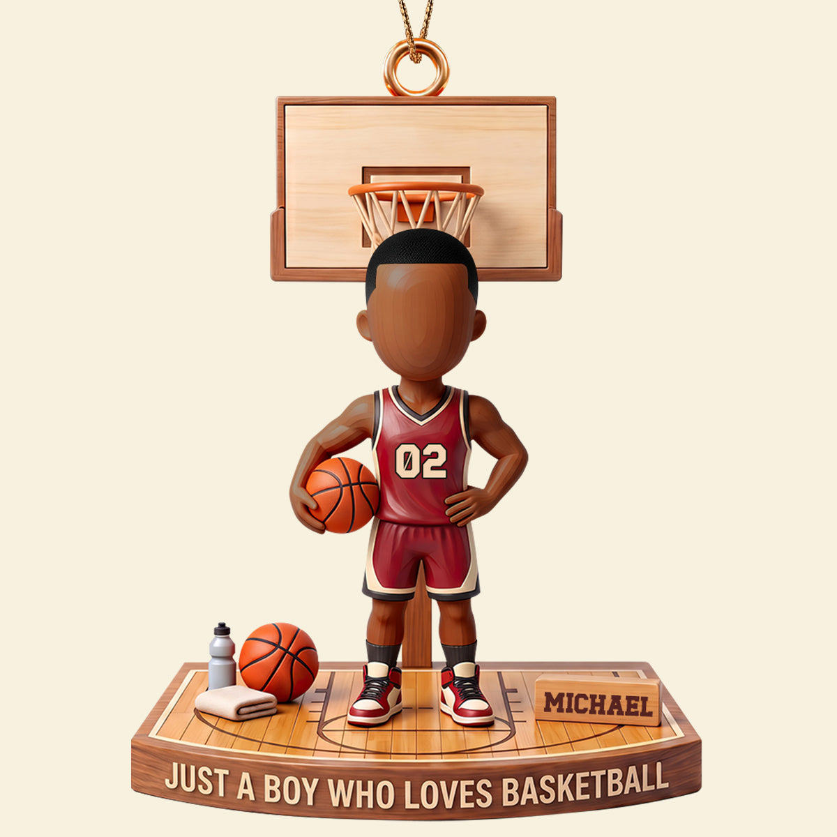 Basketball Boy Christmas Ornament - Personalized Gifts For Christmas 03ttdt250926