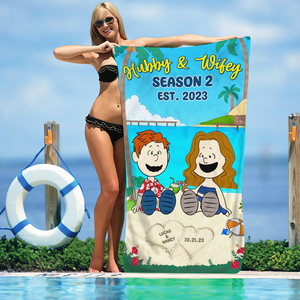 Personalized Gifts For Couple Beach Towel 06topu080125pa-Homacus