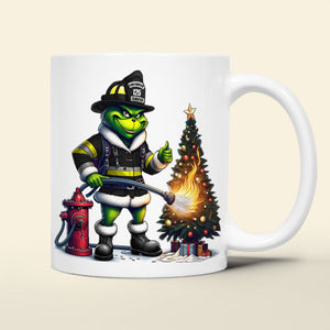 Personalized Gifts For Firefighter Mug, How The Firefighter Saved Christmas 05QHTN011124-Homacus