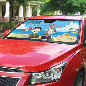 Personalized Gifts For Couple Windshield Sunshade 02xqqn230125pa Summer Vacation-Homacus