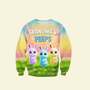 Personalized Gifts For Grandma 3d Shirt, Bunny Peeps 03TGMH110225 Easter Gifts-Homacus