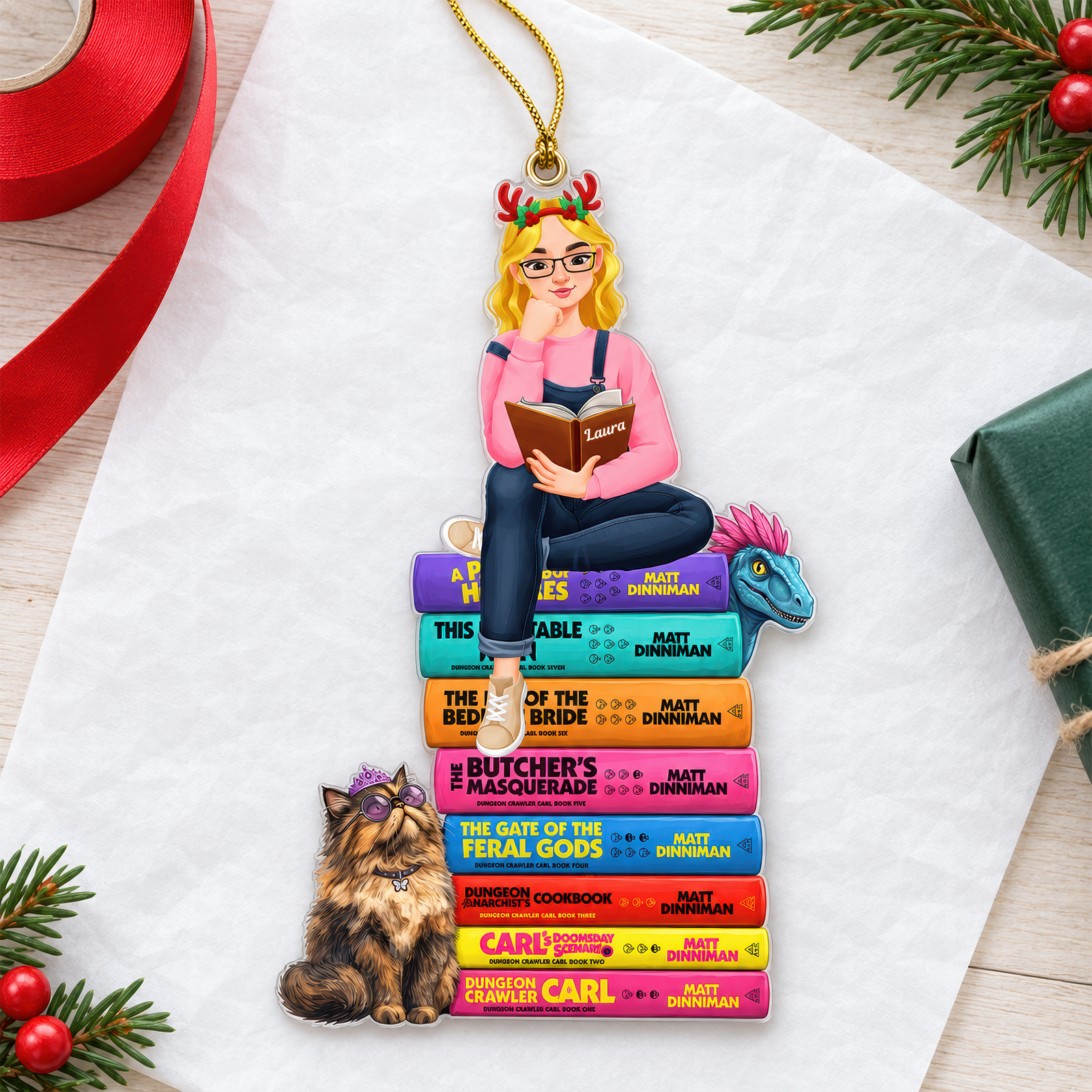 Mystical Bookish Adventure Ornament - Personalized Gift For Book Lovers 03HUQN081026PA-Homacus