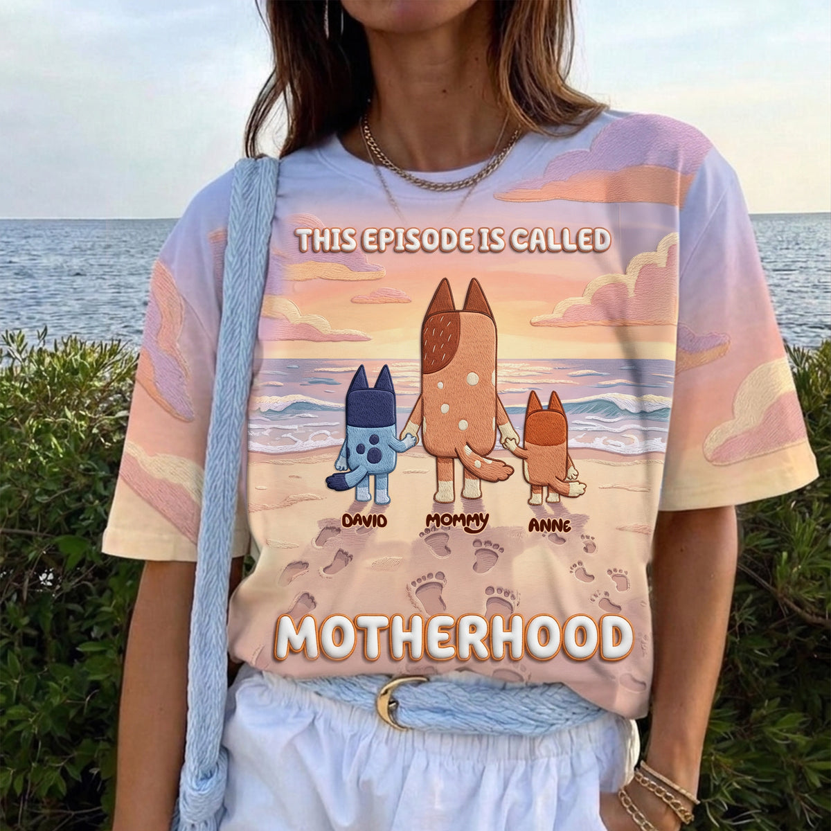 Cute Puppy Mom And Kids Shirt - Personalized Gifts For Mother's Day Shirt 02NALU040426-Homacus