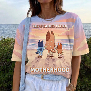 Cute Puppy Mom And Kids Shirt - Personalized Gifts For Mother's Day Shirt 02NALU040426-Homacus