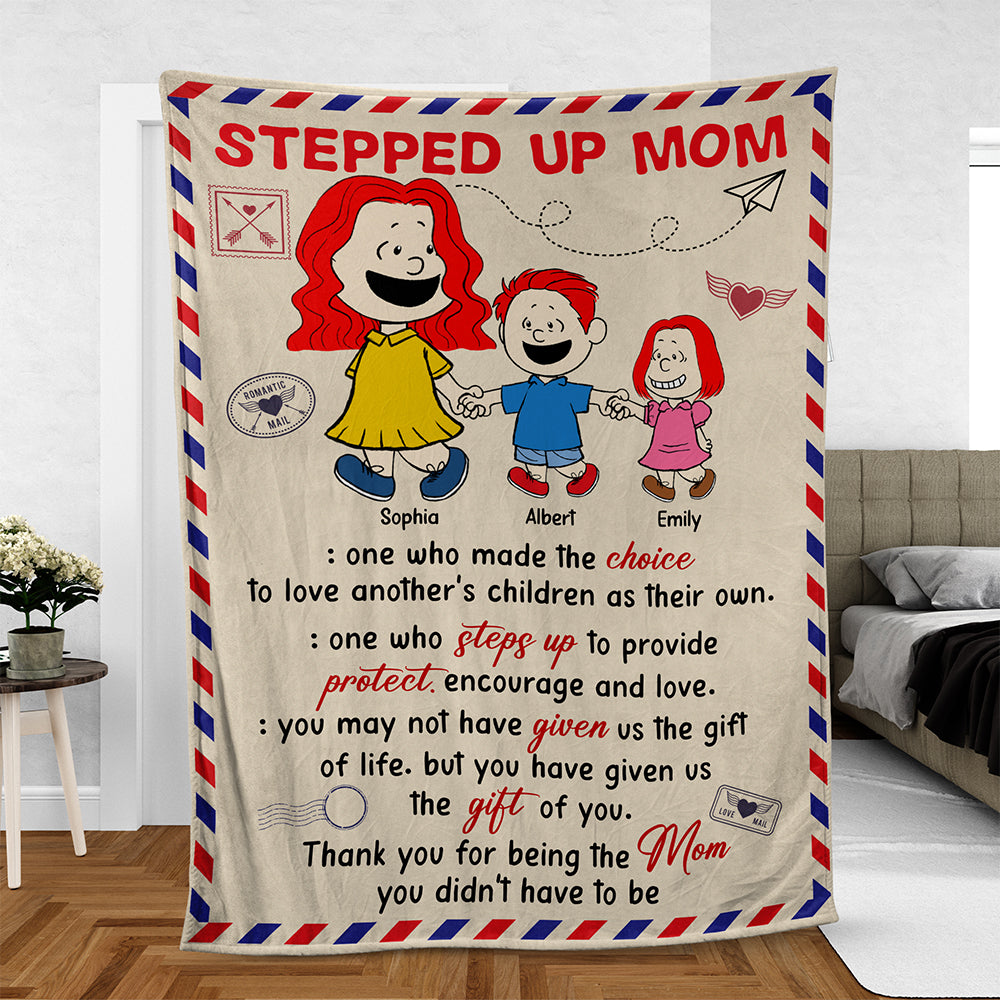 Stepped Up Mom Blanket - Personalized Gifts For Mother 04TOQN010425HH-Homacus