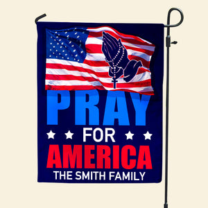 Personalized Gifts For Family Garden Flag Pray For America Flag 04ACDT170724-Homacus