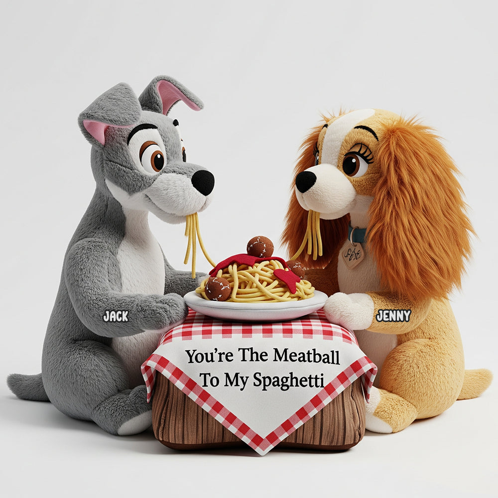 Cute Animated Dog Couple Personalized Gifts For Couple Shaped Pillow 01natn281125-Homacus