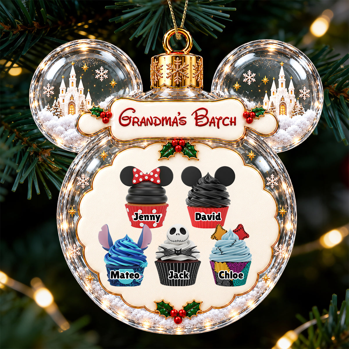 Grandma's Batch Ornament - Personalized Christmas Gifts For Grandma 02ohdt070926-Homacus
