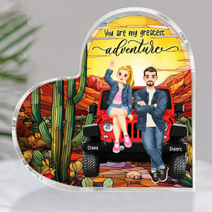 Personalized Gifts For Couple Heart Plaque You Are My Greatest Adventure 05TGQN061224PA-Homacus