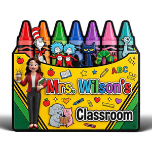 Teacher's Crayon Classroom Acrylic Plaque - Personalized Gifts For Teachers 02naqn060726-Homacus
