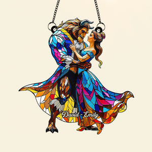 Personalized Gifts For Couple Suncatcher Ornament, Fairy Tale Romantic 06TGPU090725-Homacus