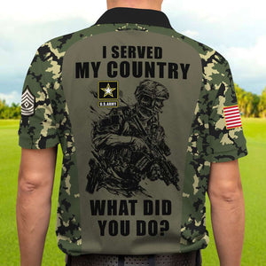 Custom Military Rank Gifts For Veteran Camo Polo Shirt American Soldier 01acqn110724-Homacus