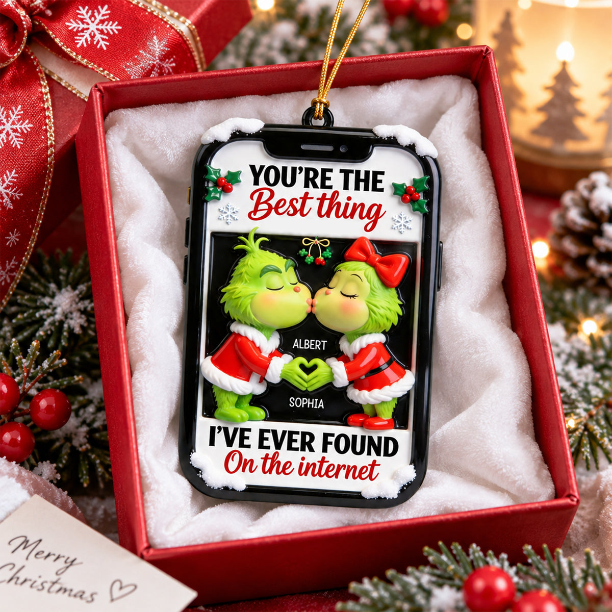 Adorable Couple Christmas Ornament - Personalized Gifts For Couple 04toqn150926-Homacus