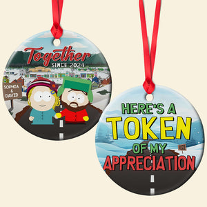 Personalized Gifts For Couple Christmas Ornament 01totn021124hg Here's A Token Of My Appreciation-Homacus