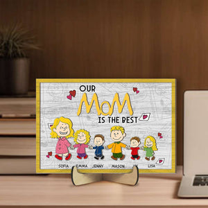 Personalized Gifts For Mom Wood Sign Our Mom Is The Best 02KAMH240224DA-Homacus