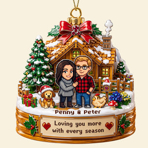 Pixel Farm Couple Acrylic Ornament - Custom Photo Christmas Gifts For Couple 04qhdt280826-Homacus
