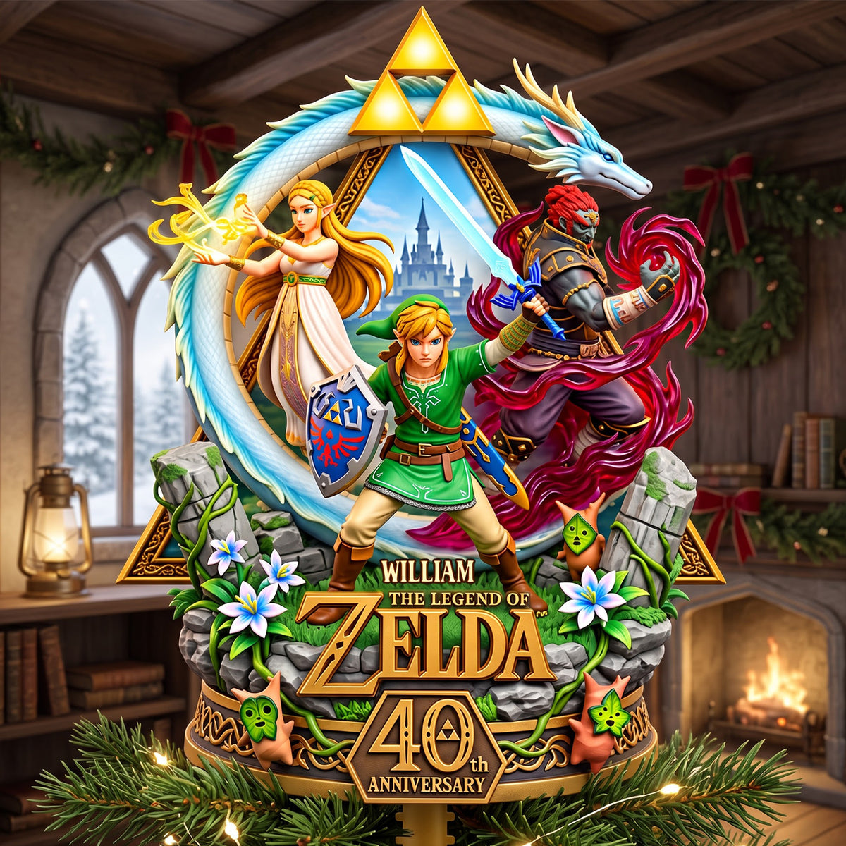 40th Anniversary Acrylic Christmas Tree Topper - Personalized Gifts For Game Lovers 06NAQN160926