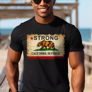 Pray for California Los Angeles Fire Strong Flag Shirt-Homacus