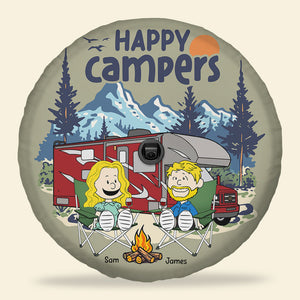 Personalized Gifts For Camping Couple Tire Cover Happy Campers Couple 05qhtn160125pa-Homacus