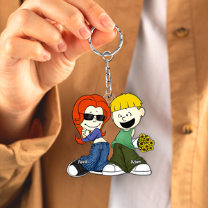 Personalized Gifts For Couple Keychain, Gangsta Love 03qhpu030125hg-Homacus