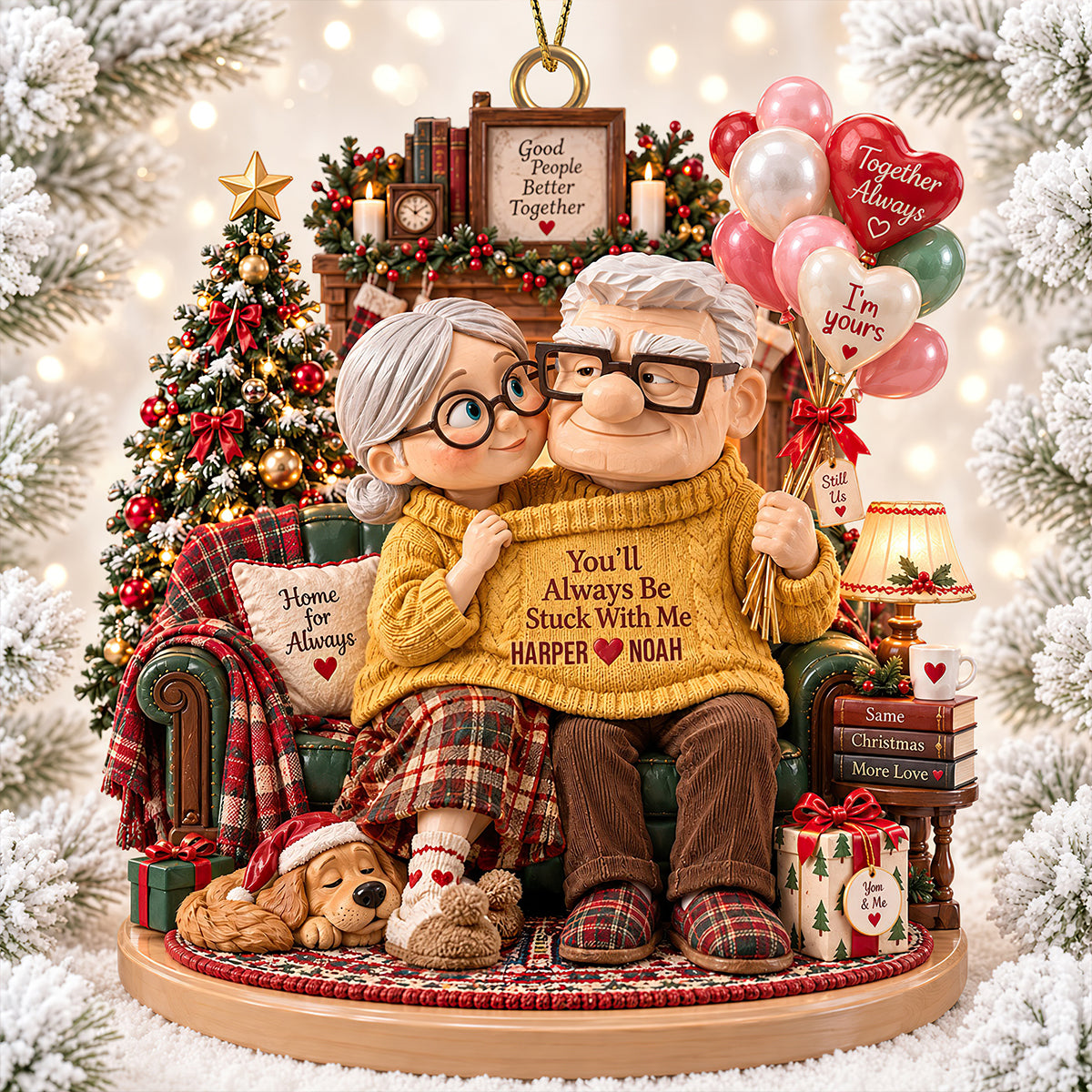 Forever Bond Couple Ornament, Personalized Gifts For Couple 02qhdt150926-Homacus