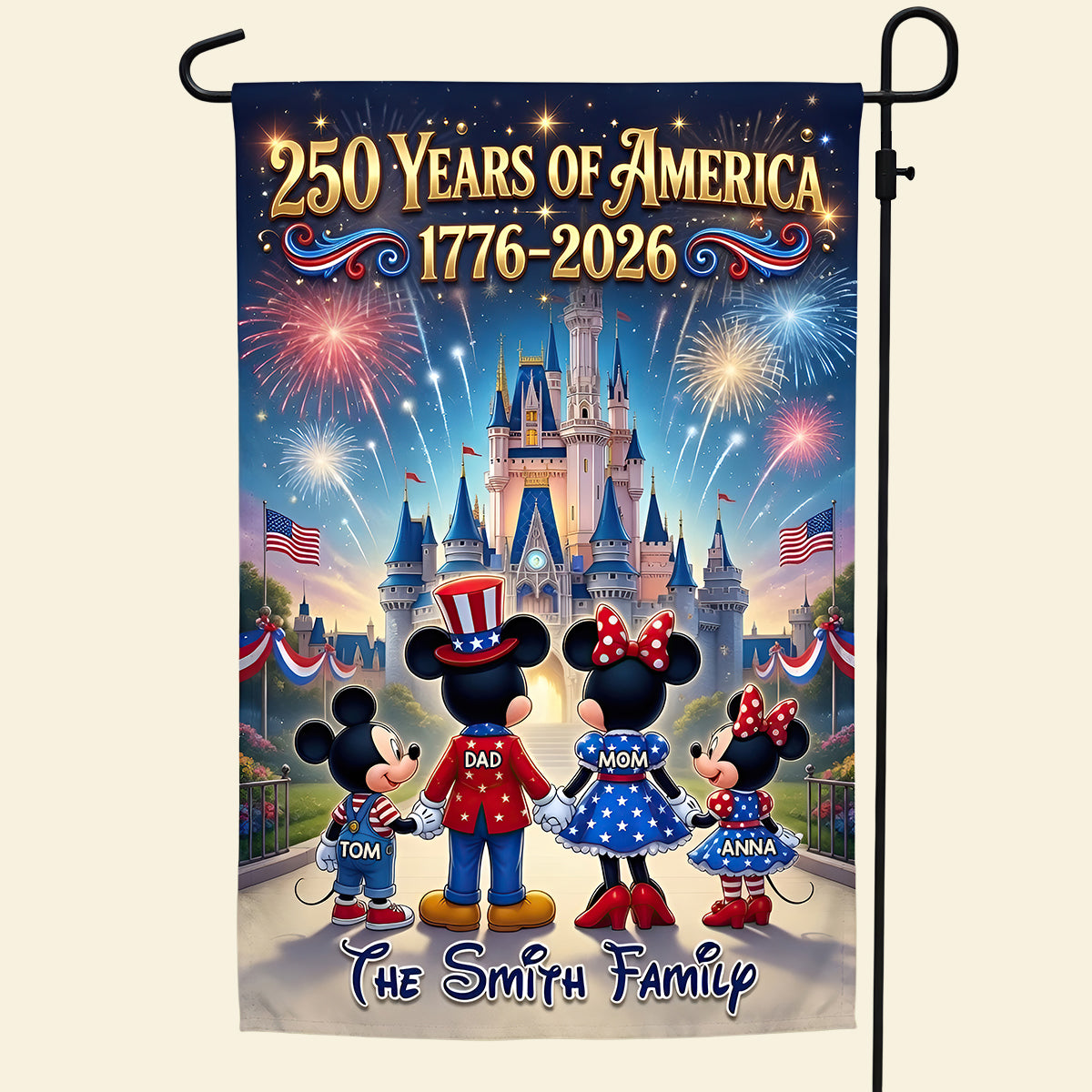 Patriotic Family Garden Flag - Personalized Gifts For Family 04TYDT030626