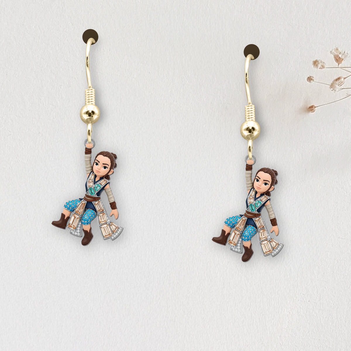 Funny Hanging Galactic Characters Earrings - Personalized Gifts For Movie Fans 05QHDT110725-Homacus
