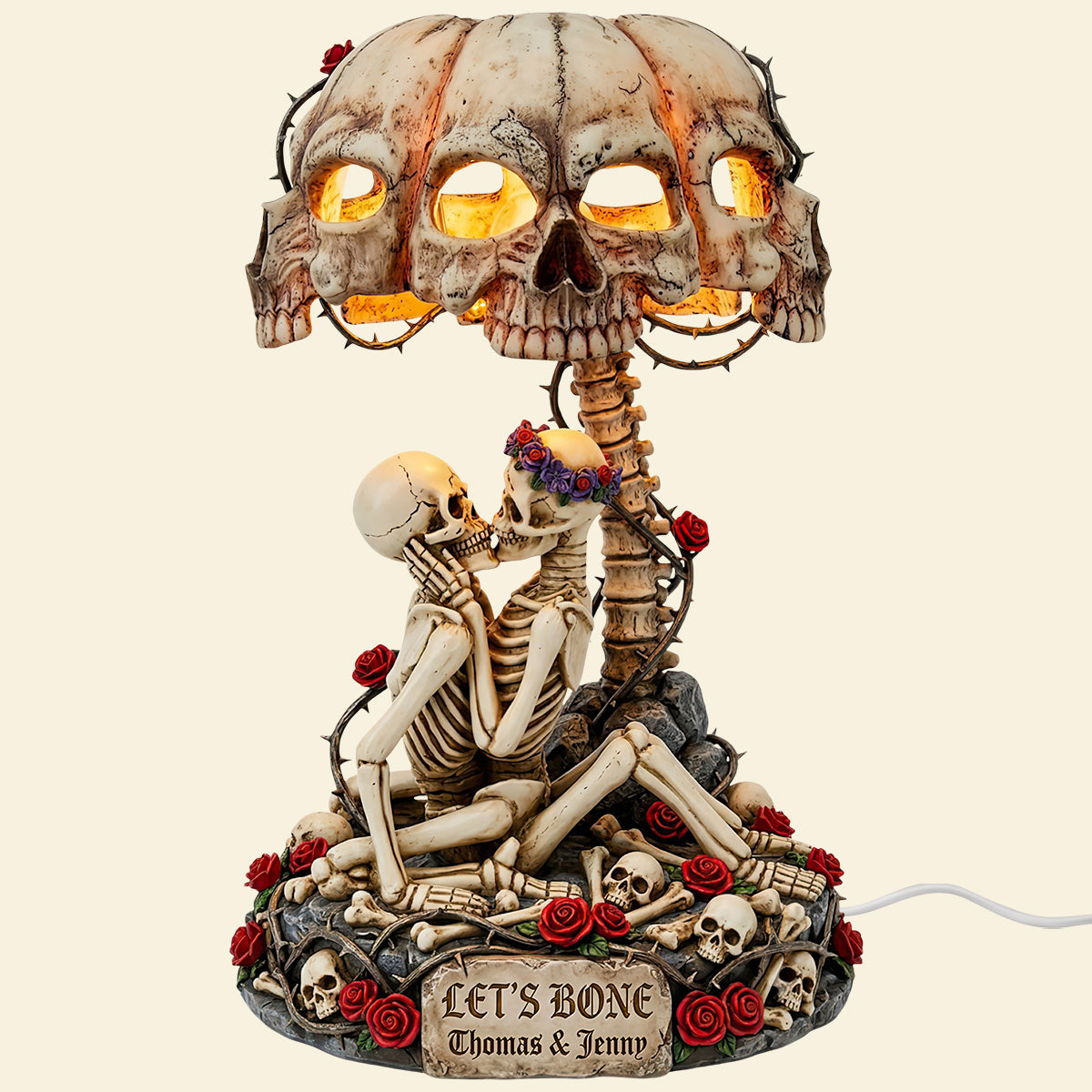 Naughty Couple Skeleton Acrylic Light Box - Personalized Gifts For Couple 04hudt300726