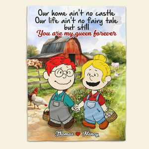 Personalized Gifts For Farmer Couple Blanket 01qhpu130125hg You're My Queen/King-Homacus