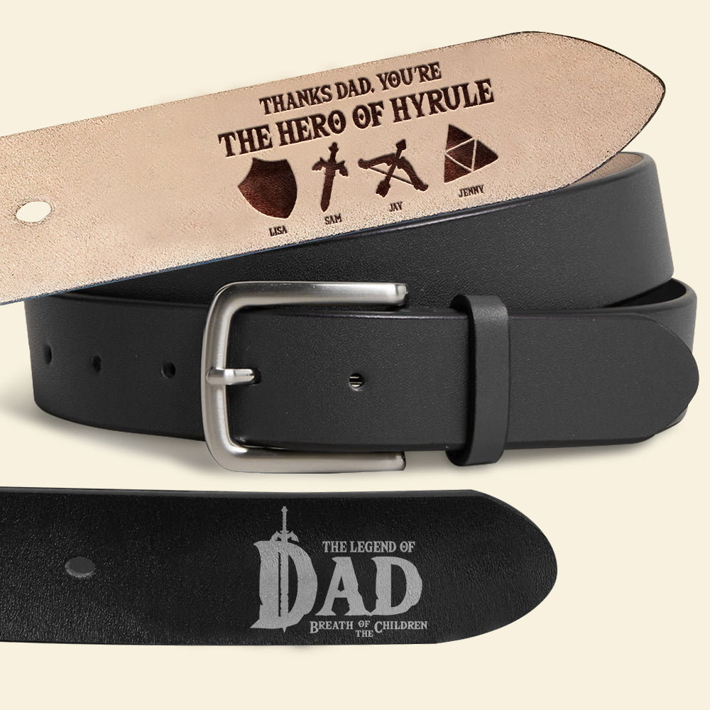 Personalized Gifts For Dad Leather Belt With Secret Message 01HTMH030524-Homacus