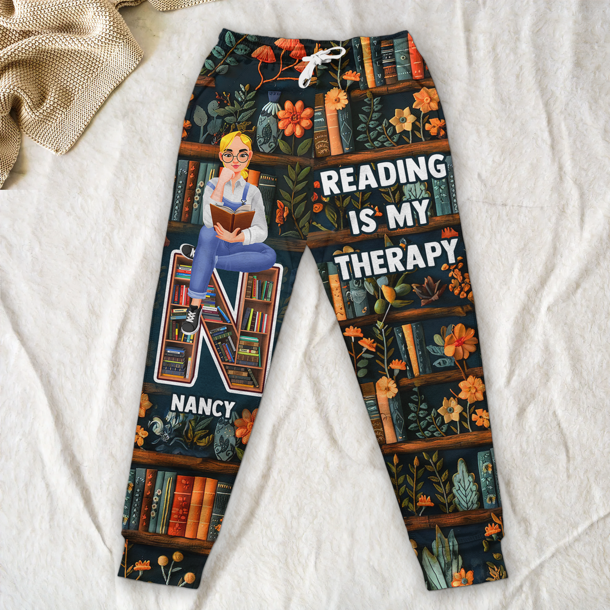 Personalized Gifts For Book Lovers 3D Sweatpants 06kapu130225pa Reading Therapy-Homacus