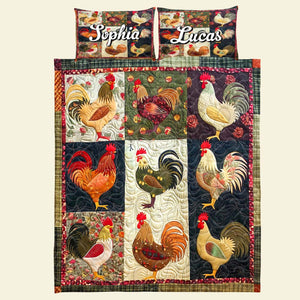 Personalized Gifts For Chicken Lovers Quilt Bedding Set Special Line 01hutn051124-Homacus