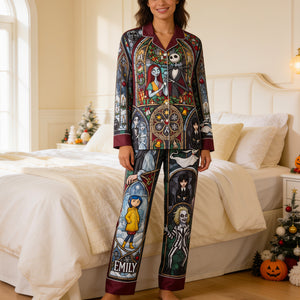 Spooky Pajama Set - Personalized Gifts For Halloween 04hadt290826-Homacus