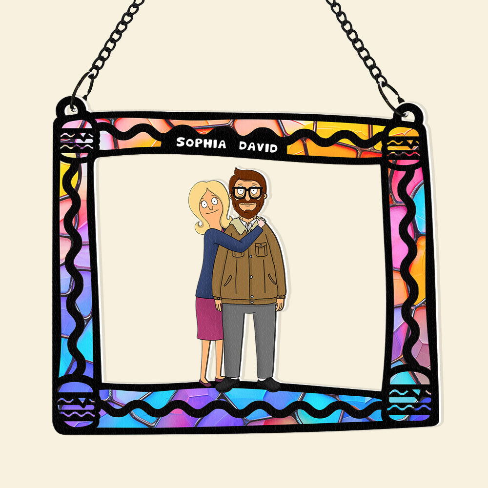 Personalized Gifts For Couple Suncatcher Ornament 05ACDT040225HG-Homacus