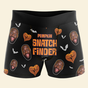 Custom Photo Gifts For Couple Boxer Briefs 02xqtn020824 Halloween Pumpkin Broom-Homacus