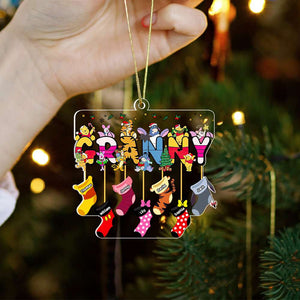 Personalized Gifts For Grandma Socks Christmas Ornament 04XQDT251024-Homacus