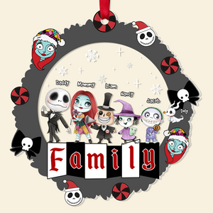 Personalized Gift For Family Ornament, Horror Christmas Family 01KAPU091124-Homacus