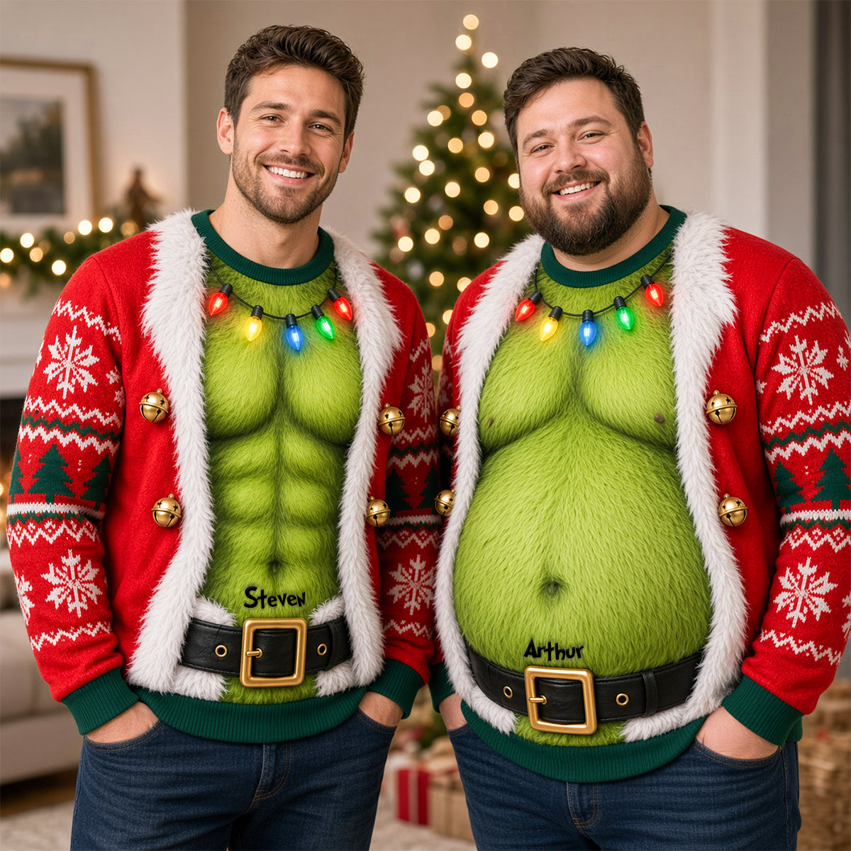 Funny Couple Christmas Shirt - Personalized Gifts For Couple Shirt 01TYDH061026-Homacus
